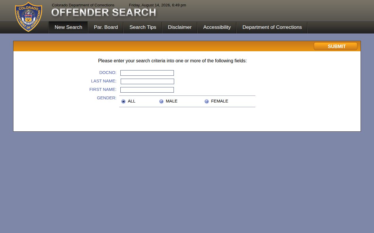 Colorado DOC offender photo search for Morgan County custody research