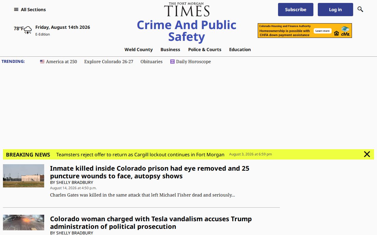 Fort Morgan Times Morgan County crime news and public-safety records section